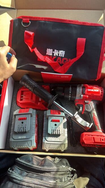 шуруповерт набор: Большой бесшеточный шуруповерт Докачи Патрон 13 мм с рукояткой и — 4