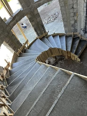 калисо бетон: Бетонная лестница Для дома, Форма лестницы: Винтовая — 3