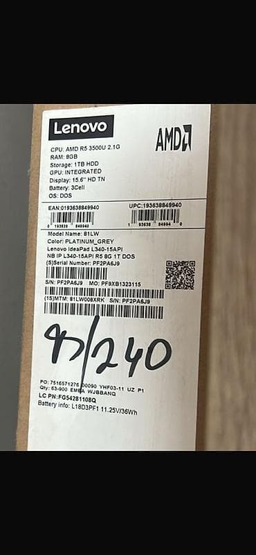 Lenovo IdeaPad L340-15API (модель 81LW), цвет Platinum Grey — 2