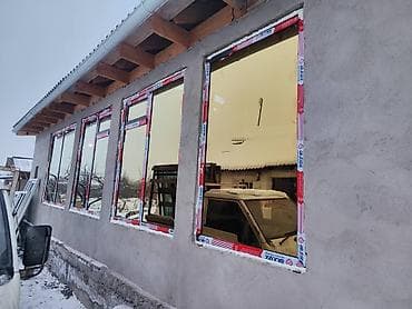 петель: Алюминиевое окно на заказ, Тип окна: Панорамные, Декоративные особенности: Фрамуга, Бесплатная установка, Без рассрочки — 6