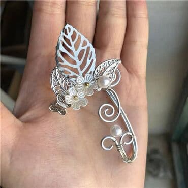 клипса: Серьга У клипса - кафф в готическом стиле — 3