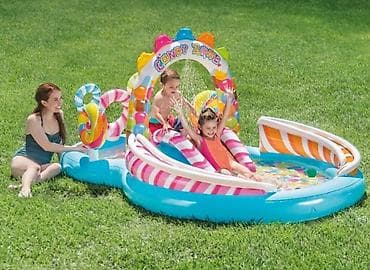 Спорт жана эс алуу: Описание Детский надувной бассейн с горкой Intex 57149 Candy Zone   — 3