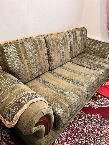 угловой диван с креслом: Комплект мягкой мебели, Б/у, Самовывоз, цвет - Зеленый — 2