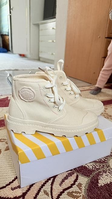 air monarch: Детские высокие кеды Palladium Pampa (canvas) - размер:36 - Цвет — 1