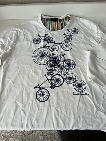 Үлпөт көйнөктөрү жана аксессуарлар: Футболка Paul Smith London, размер XL. - Цвет: белый - Принт — 3