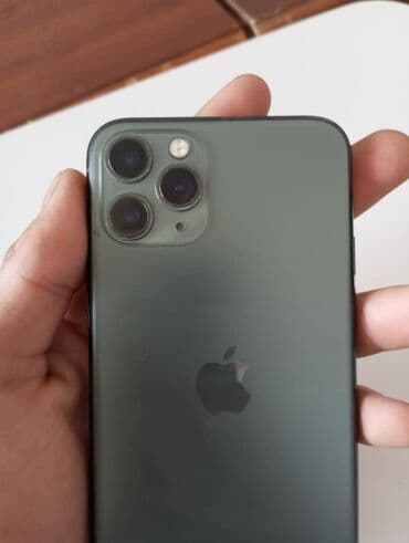 новый айфон 11 цена в бишкеке: IPhone 11 Pro, Колдонулган, 64 ГБ, Matte Midnight Green, 85 % — 1