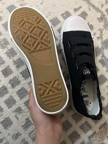 Женская обувь: Кеды FES без шнурков, черные, размер EUR 38 (длина стельки 240 мм) — 2