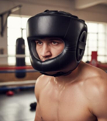 груша боксерская для дома: Боксёрский кожаный шлем бампер. Подходит для бокса, ММА, кикбоксинга и — 1