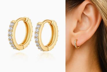 палочка гарри поттер: Элегантные серьги-кольца У с сияющими вставками — идеальный аксессуар — 1