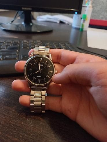 Наручные часы: Классические часы часы, Casio, Япония, Водонепроницаемые, Мужские, Б/у — 1