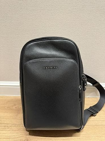 Сумки: Сумка-слинг COACH из натуральной зернистой кожи, цвет черный. Покупал — 1