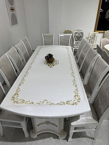 dinner table: Стол и стул для зала, цвет - Белый — 3