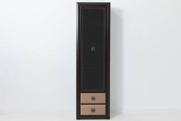 витринные шкафы: Шкаф витрина 1Д коллекции Коен МДФ, Штрокс Темный, БРВ Брест — 3