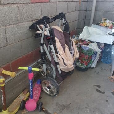 коляска для двоих детей разного возраста: Балдар арабасы, түсү - Күрөң — 6