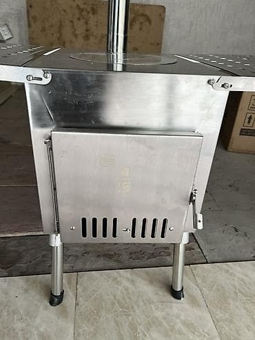 foldable table: Походная печь-камин из нержавеющей стали с варочной поверхностью и — 5