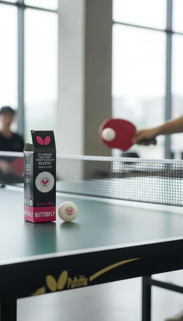 мячи для настольного тенниса: Мячи для настольного тенниса Butterfly R40+ 3★ (40+) - Официально — 1