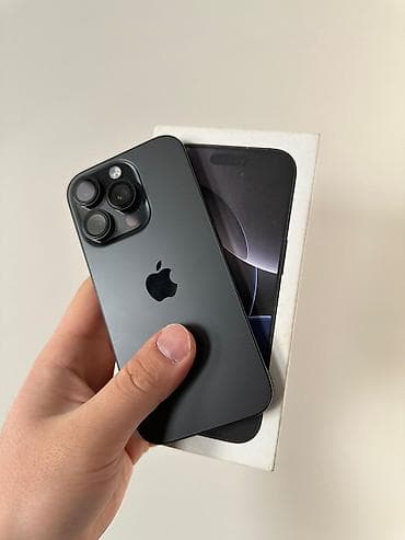 i7 10: IPhone 16 Pro, Новый, 128 ГБ, Black Titanium, 92 % — 1