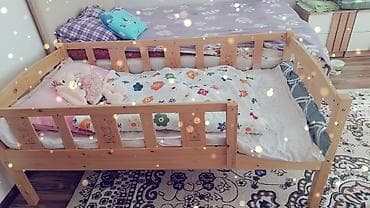 кресло стол: Детская кровать из натурального дерева - Материал: массив (сосна/ель) — 1