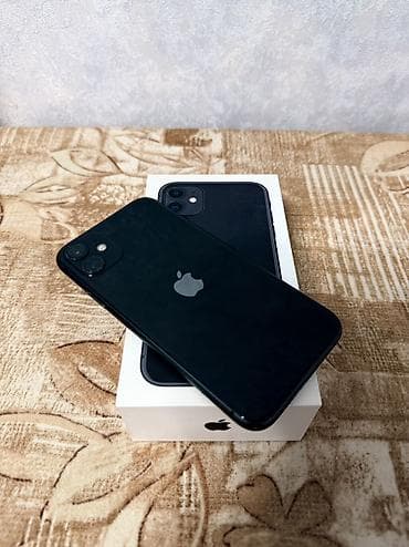 mac studio: IPhone 11, Б/у, 128 ГБ, Черный, Коробка, Чехол, 71 % — 2