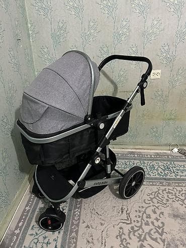 Коляски: Коляска, Другой бренд, цвет - Серебристый, Б/у — 3
