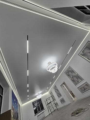 панель: Натяжной потолок Матовое Монтаж — 2