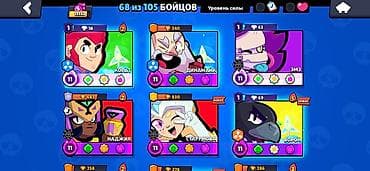 золотой ворон: Аккаунт Brawl Stars - Путь к славе: 19 383 трофея, лига III - Собрано — 2