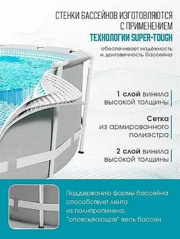Спорт и отдых: 305/76см. Intex 26700 Каркасный бассейн Prism Frame, 4485л Все — 4