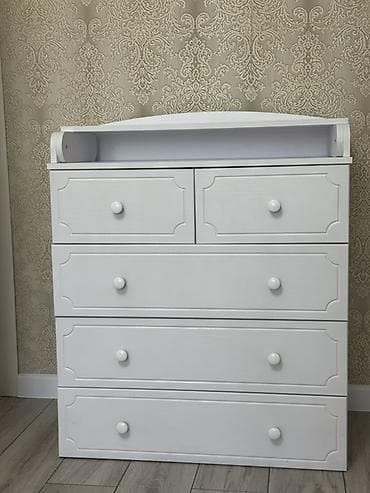 Үй жана бакча: Белый комод с пеленальным столиком - Функциональный комод с — 1