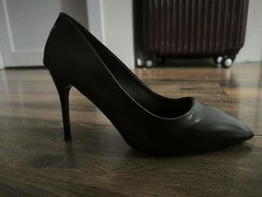 Классические женские лодочки на высоком каблуке. - Цвет: черный -