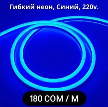 светодиодные потолочные светильники: Светодиодная гибкая неоновая лента 220V, Синий. Светодиодный гибкий — 1