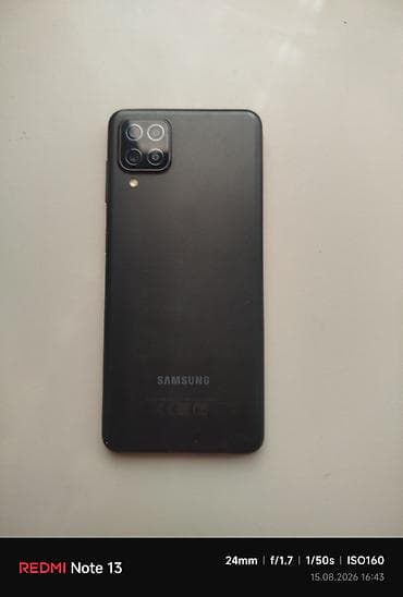 Samsung Galaxy A12, Б/у, 128 ГБ, цвет - Черный, 2 SIM