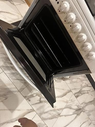 походная печка: Газовая плита с духовкой, белая, с откидной стеклянной крышкой — 3