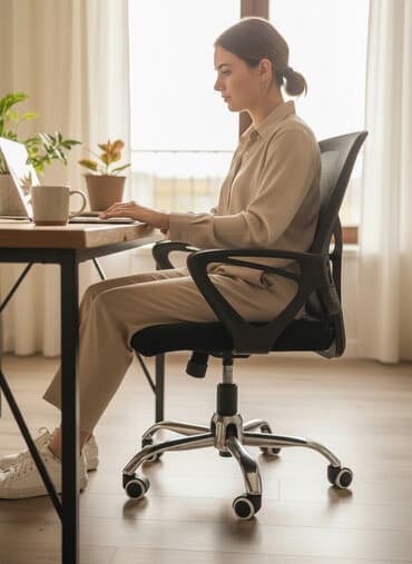 пуфик мешок: Офисное кресло, С колесиками, цвет - Черный — 1