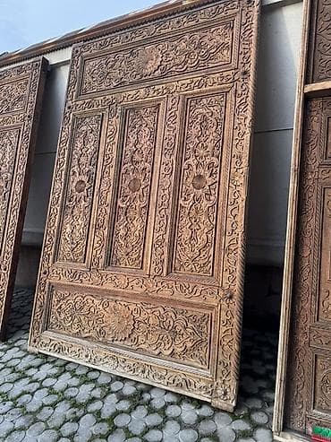 ягоды малины: Резные деревянные панели/дверные полотна ручной работы - Материал — 2