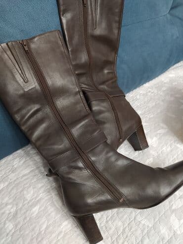 женские зимние сапоги из натуральной кожи и меха: Сапоги деми,кожа,в отличном состоянии почти новые, размер 38 очень — 10