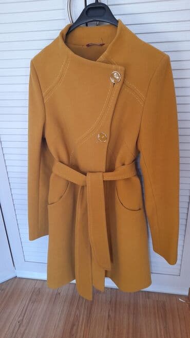 loretta: Пальто, Классика, Осень-весна, Кашемир, По колено, С поясом, L — 3