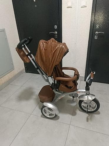 Балдар самокаттары: Детский трехколесный велосипед-трансформер с родительской ручкой - — 2