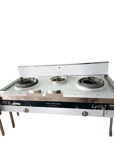Профессиональная газовая плита для ресторана/кафе, трёхконфорочная (2