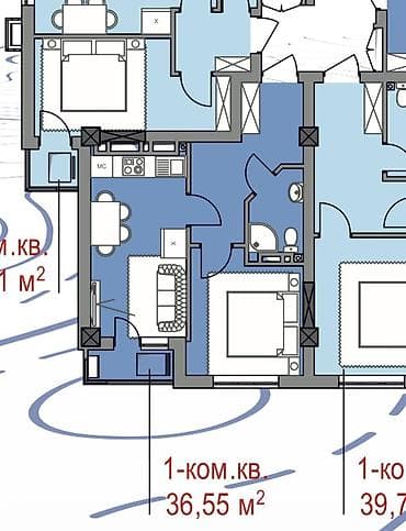 Квартиры: 1 комната, 37 м², Элитка, 7 этаж, Готовая ПСО (под самоотделку) — 10
