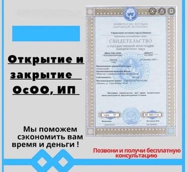 сдаю дом в канте: Бухгалтердик кызматтар | Объекттерди инвентаризациялоо, Салыктык отчеттуулукту даярдоо, 1С менен иштөө — 1
