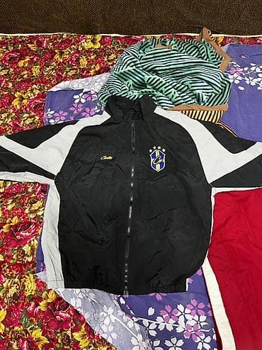 спортивные костюмы для тренировки: Ветровка двойка Corteiz(ветровка+ штаны) с эмблемой в стиле сборной — 1