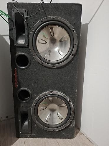 Сабвуферный комплект для авто - Корпусный ящик на два динамика с