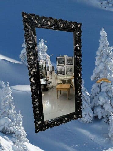 зеркала для салона: Большое зеркало 107 см х 200 см, лакированное, Италия. Оно будет — 2