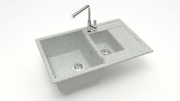 цена на столешницы для кухни: Кухонная мойка Glanz Блонди J210 Каменная мойка из литого мрамора — 8