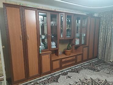 Стенка-шкаф, Тип стенки-шкафа: Модульная, Для зала, Б/у, Особенности: Для хранения посуды