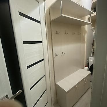 Гарнитур для прихожей, Б/у, Шкаф, Вешалка, ДСП, Самовывоз, цвет - Бежевый — 3