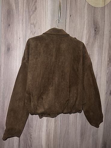 джинсы mango: Куртка Zara из искусственной замши - Бренд: ZARA (ярлык на внутренней — 2