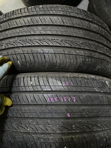 Шины 225 / 45 / R 17, Лето, Б/у, Пара, Легковые, Корея, Kumho