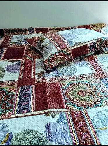 материал бархат: Покрывало для кровати, Новый, Все сезоны — 2