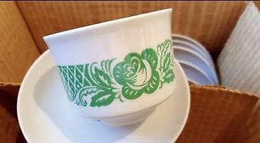 для ценителей: Новые чайные сервизы Дулёво в изумрудном и красном цветах. Сервизы не — 3